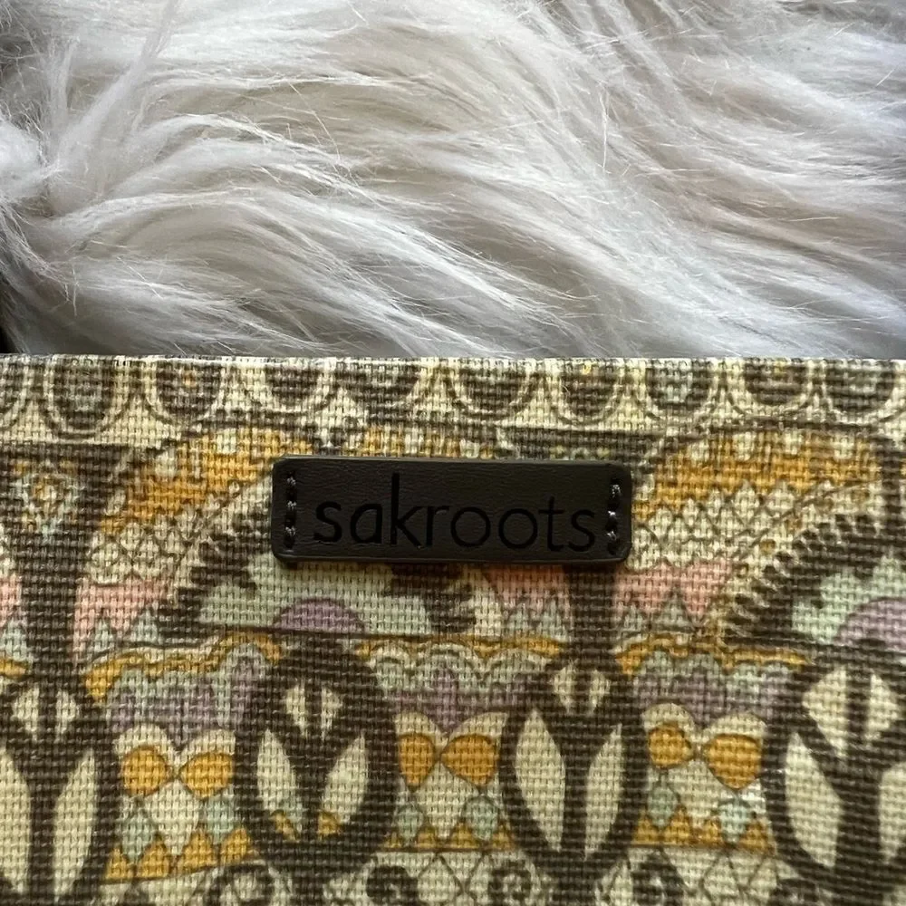 Sakroots Elephant Neutral Metro Boho Tote